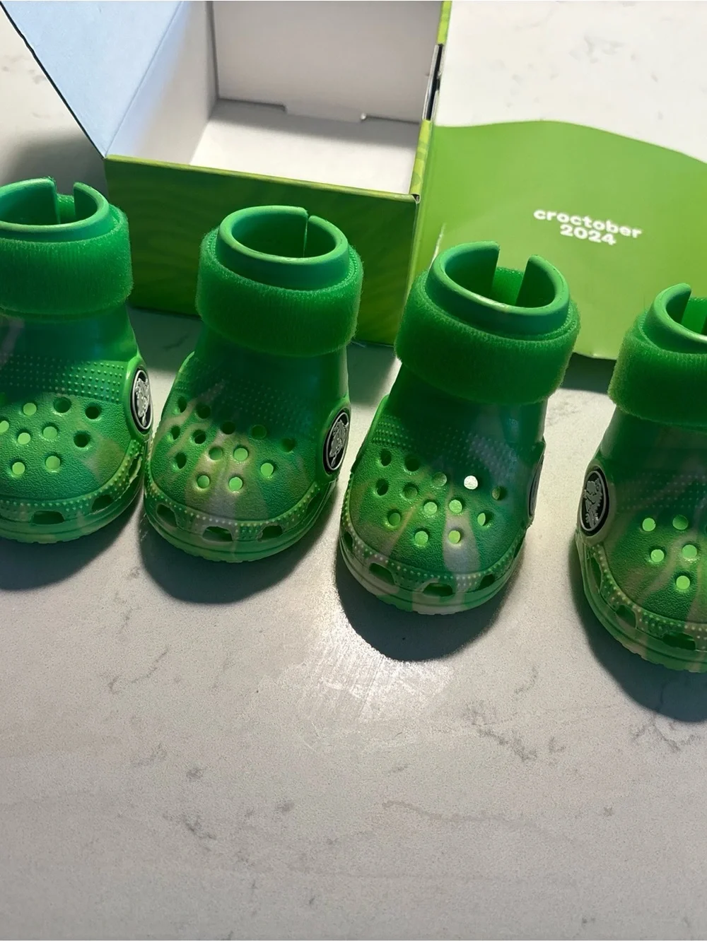 BARK CROCS Dog Limited Edition BARK Boots Green Slime MEDIUM Croctober 2024 New